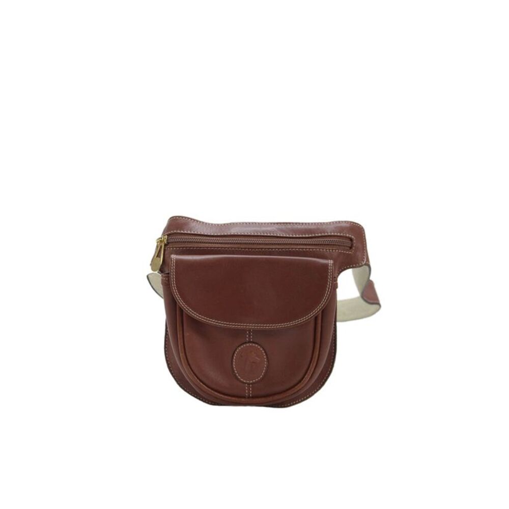 El Porto Womens Leather Adjustable Belt Bag Brown